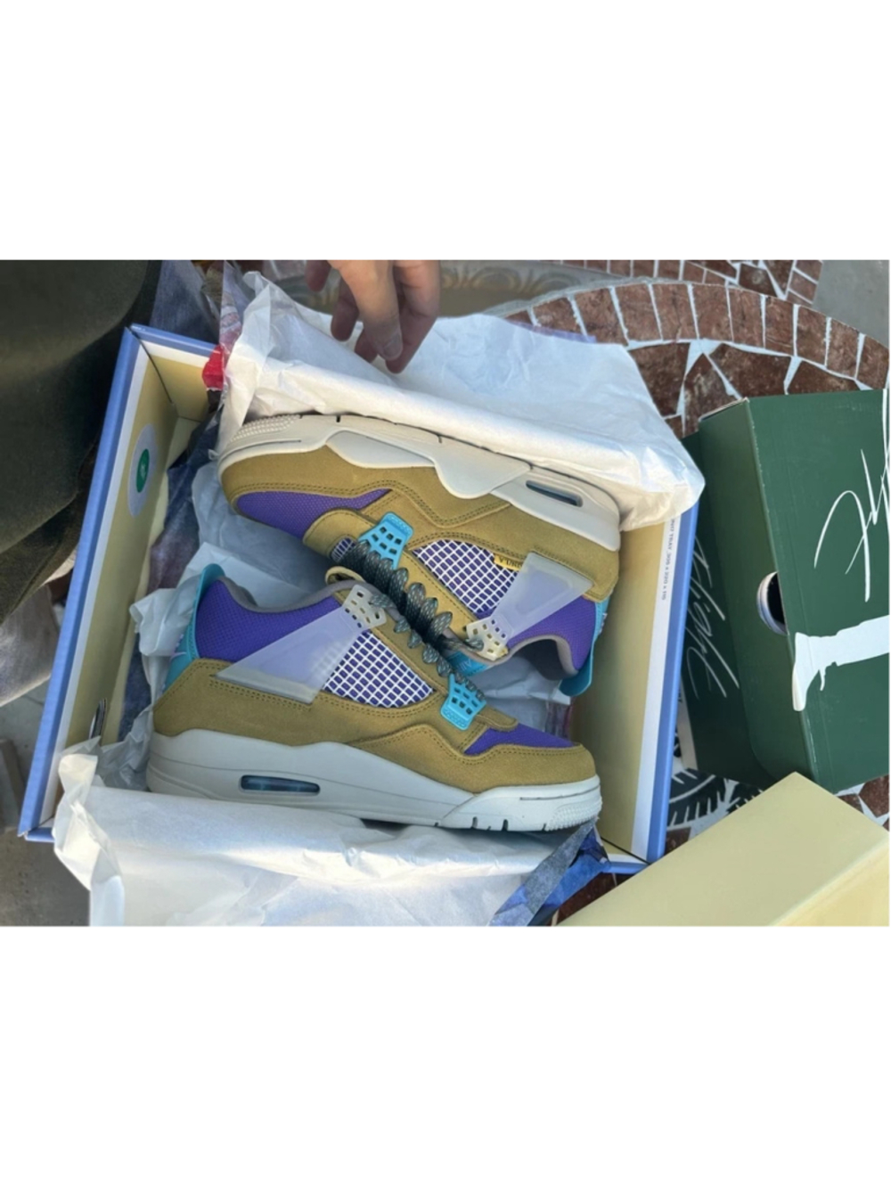 Air Jordan 4 Union Desert Moss- DJ5718300 - Picture 7 of 9